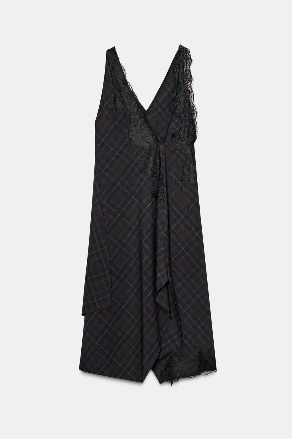 ПЛАТЬЕ С КОМБИНИРОВАННЫМ КРУЖЕВОМ — ZW COLLECTION LIMITED EDITION