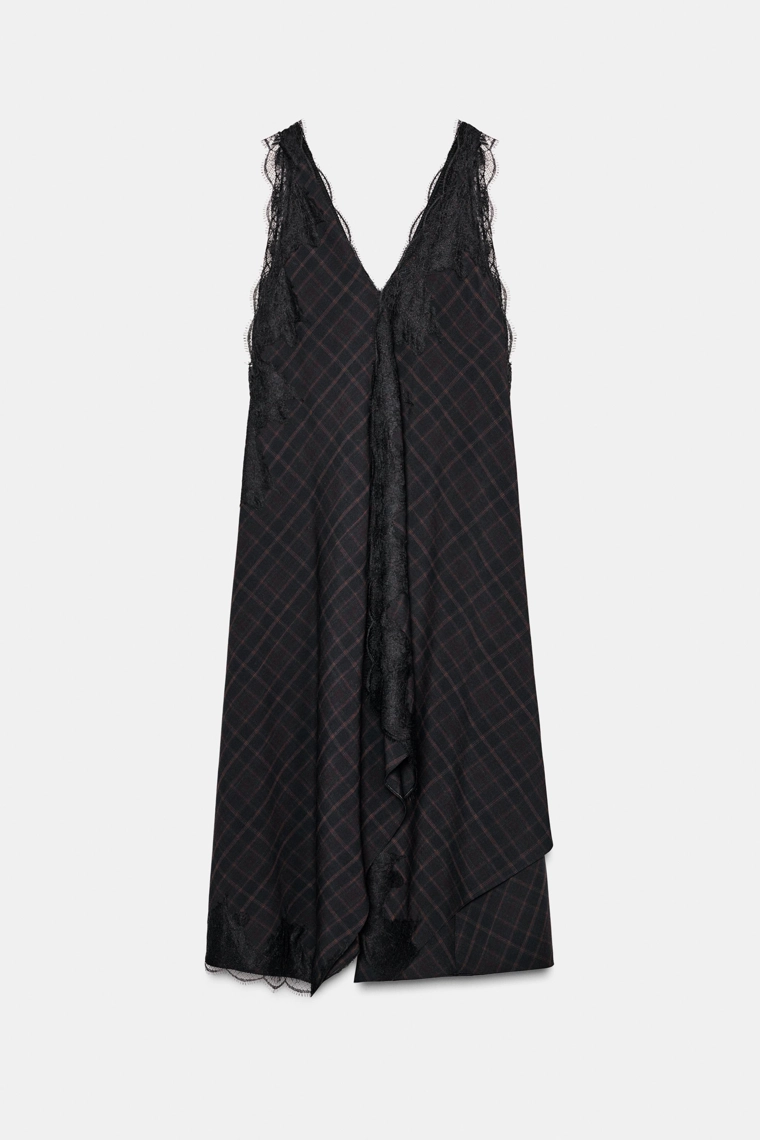 ПЛАТЬЕ С КОМБИНИРОВАННЫМ КРУЖЕВОМ — ZW COLLECTION LIMITED EDITION