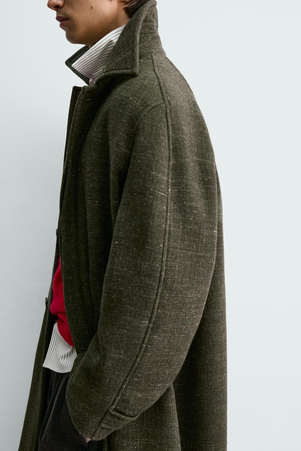 ПАЛЬТО ИЗ МЕЛАНЖЕВОЙ ТКАНИ - LIMITED EDITION