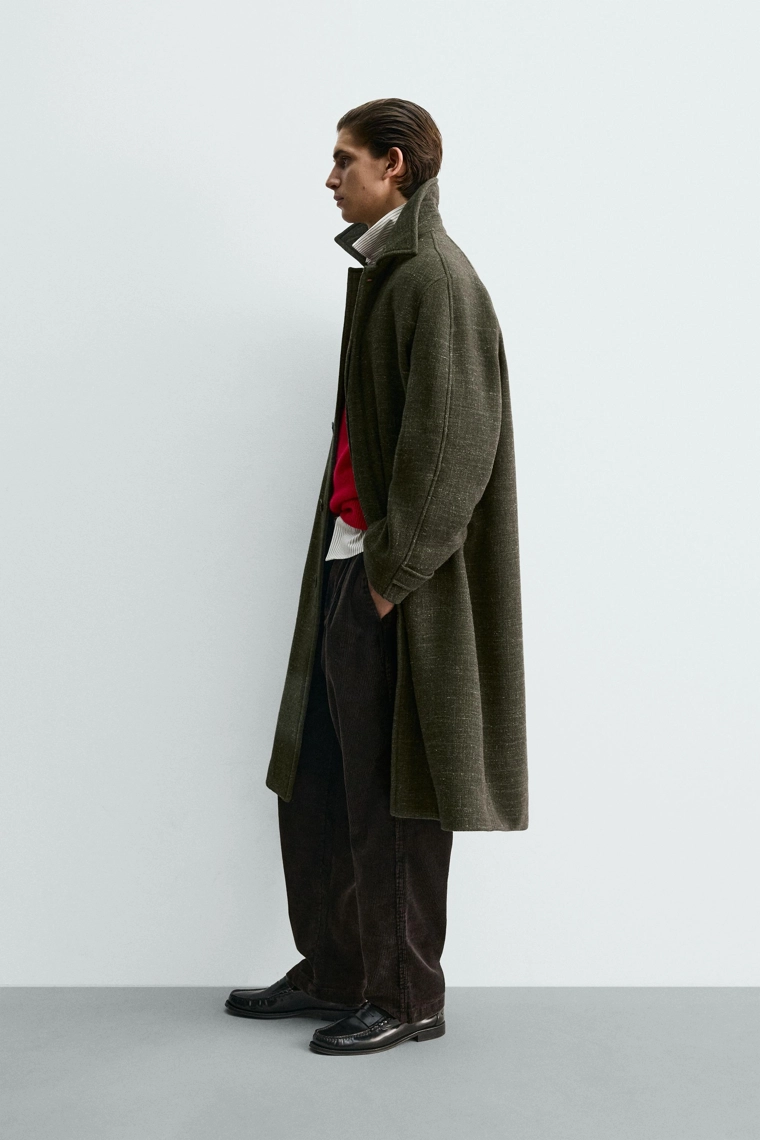 ПАЛЬТО ИЗ МЕЛАНЖЕВОЙ ТКАНИ - LIMITED EDITION