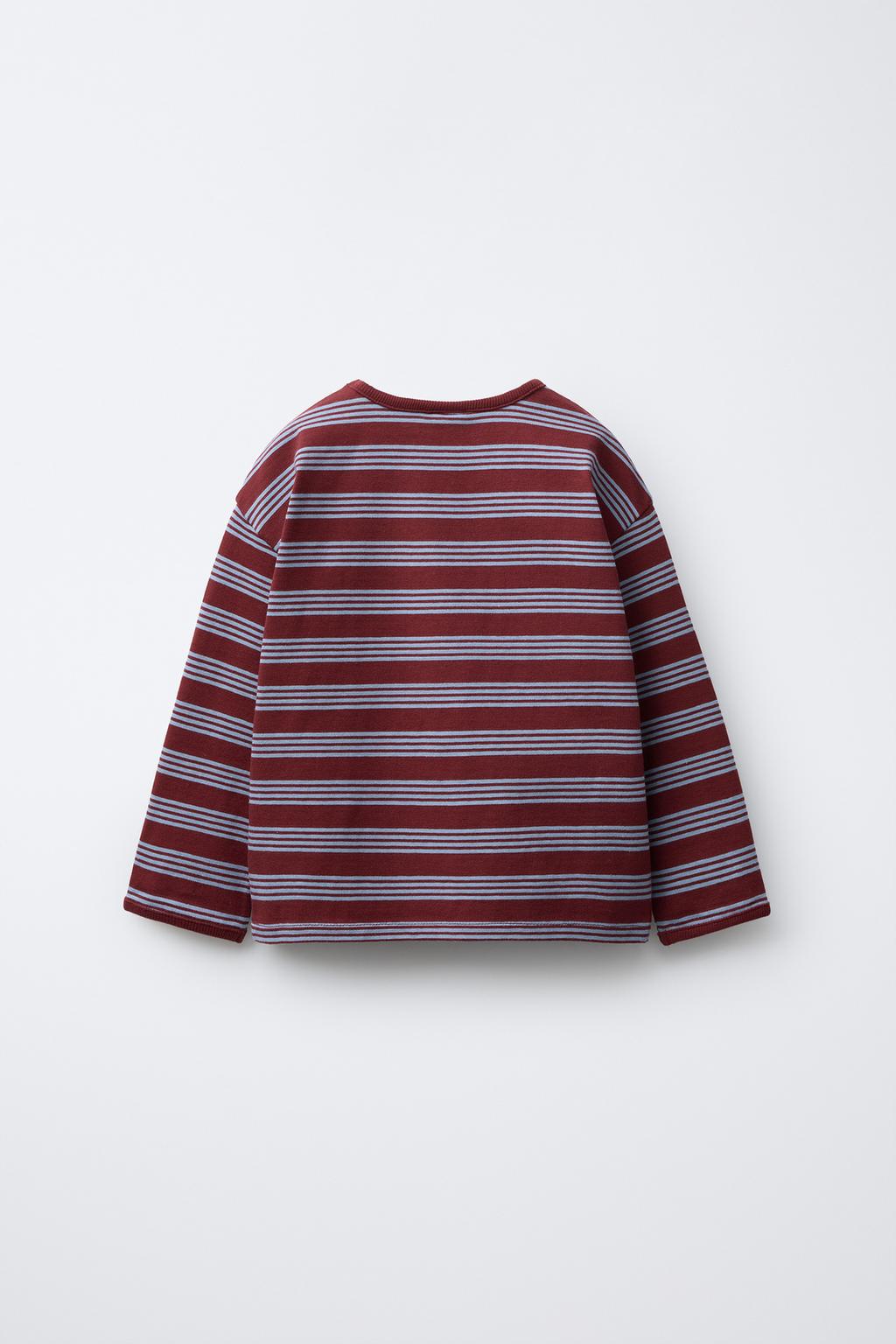 ФУТБОЛКА В ПОЛОСКУ С ВЫШИВКОЙ В ВИДЕ СЕРДЦА