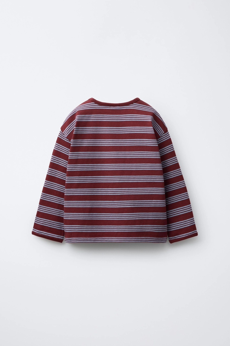 ФУТБОЛКА В ПОЛОСКУ С ВЫШИВКОЙ В ВИДЕ СЕРДЦА