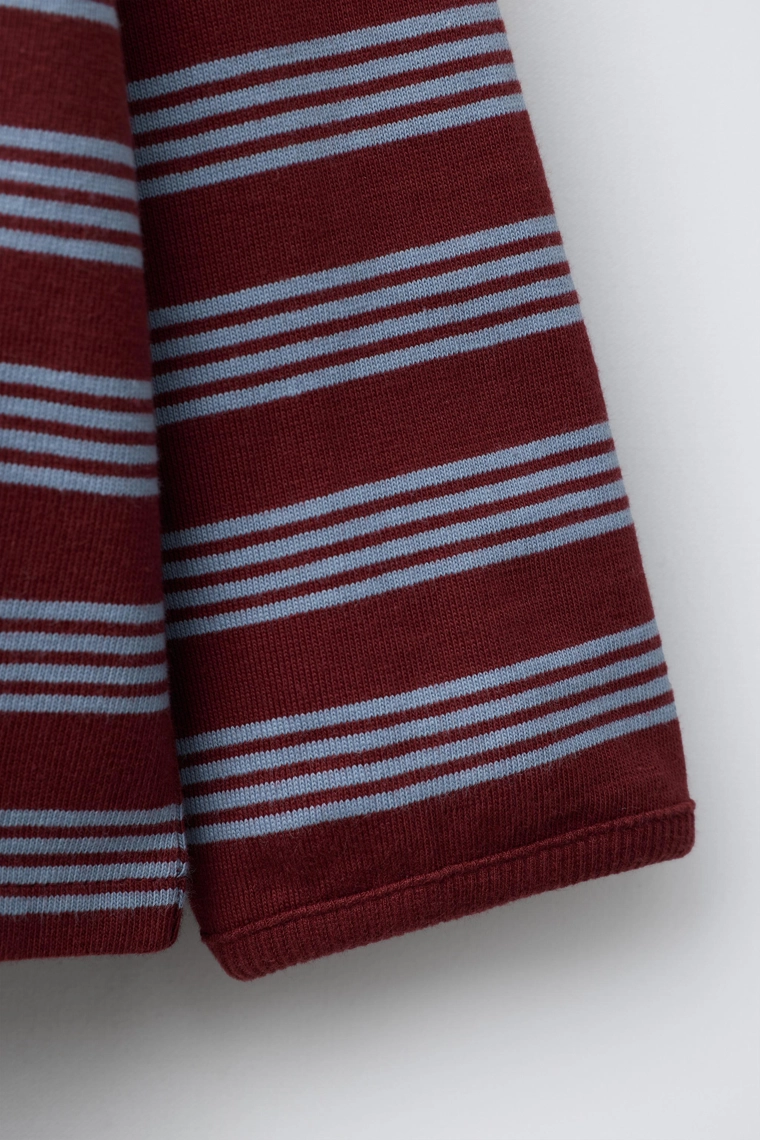 ФУТБОЛКА В ПОЛОСКУ С ВЫШИВКОЙ В ВИДЕ СЕРДЦА