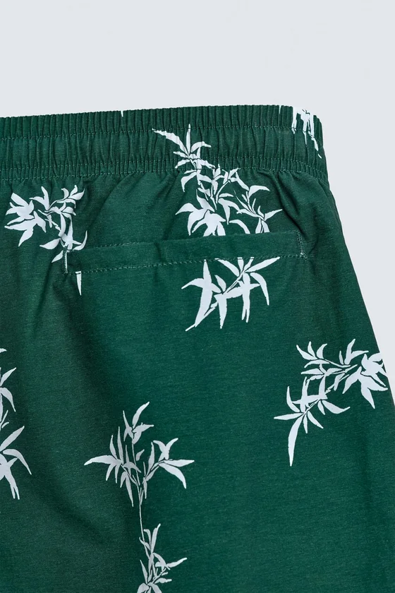 Плавки с принтом длинного листа