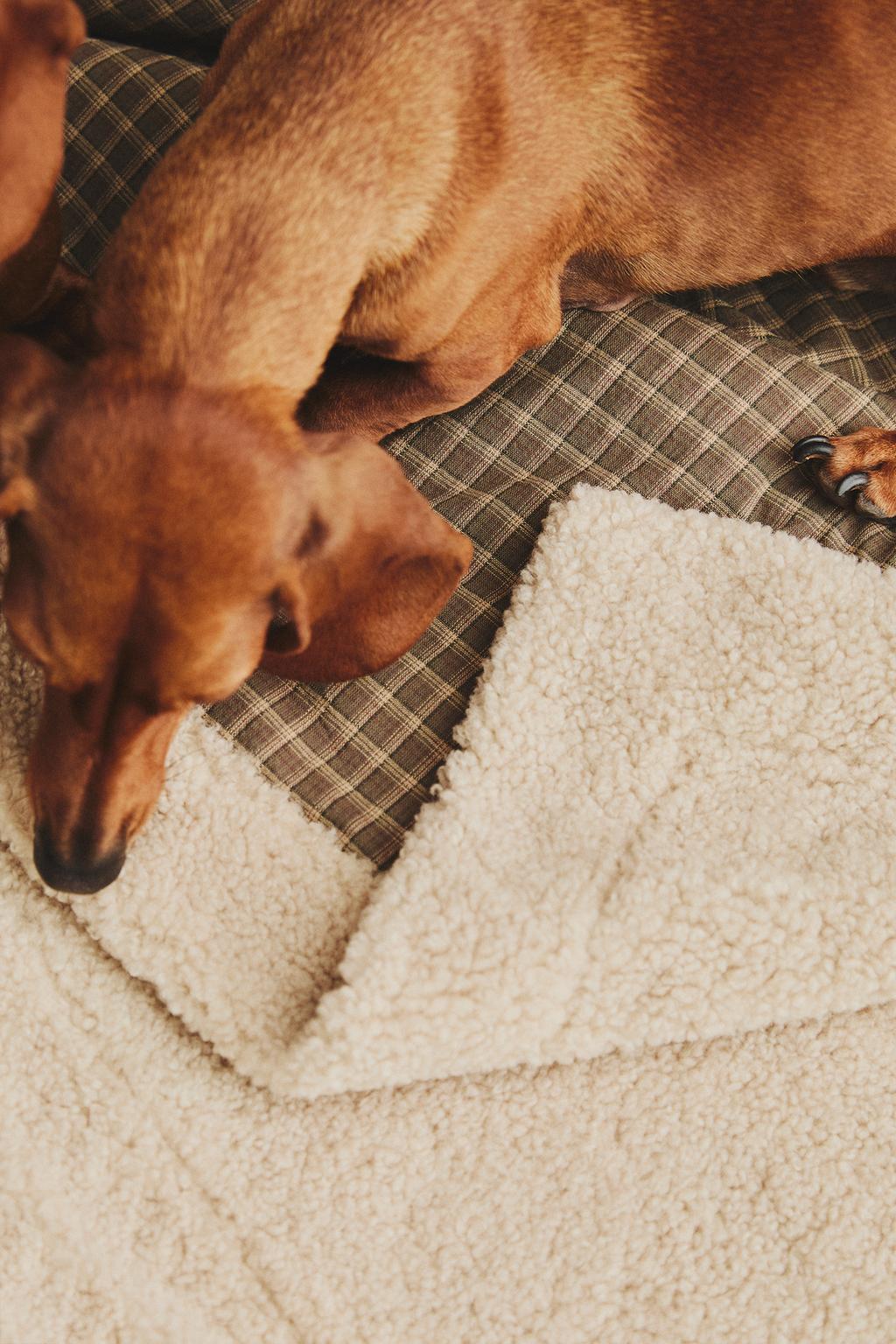 Плед для домашних животных в клетчатом дизайне