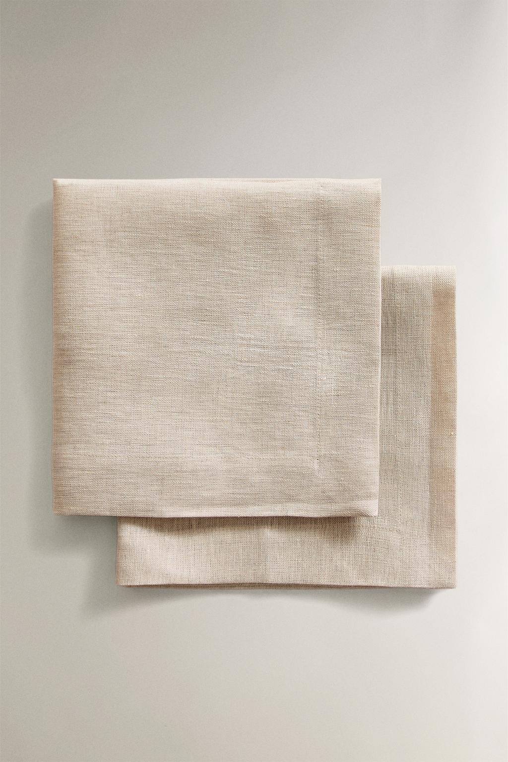 Набор льняных салфеток из двойной ткани (набор из 2 шт.)