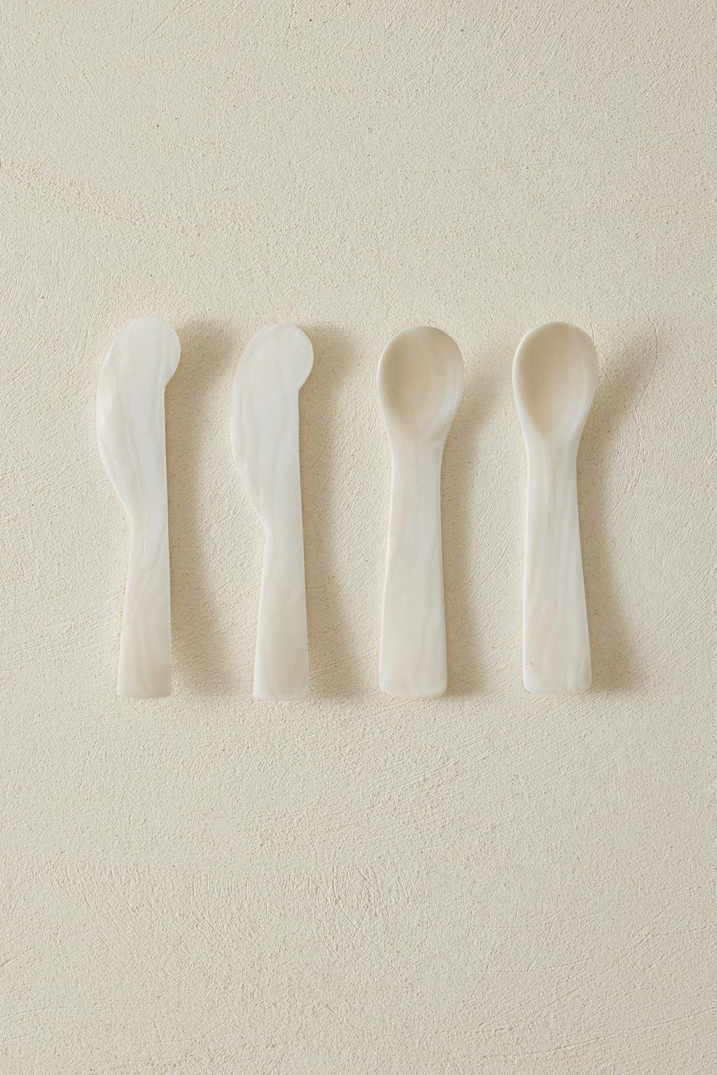 Набор столовых приборов из перламутра для завтрака (набор из 4 шт.)