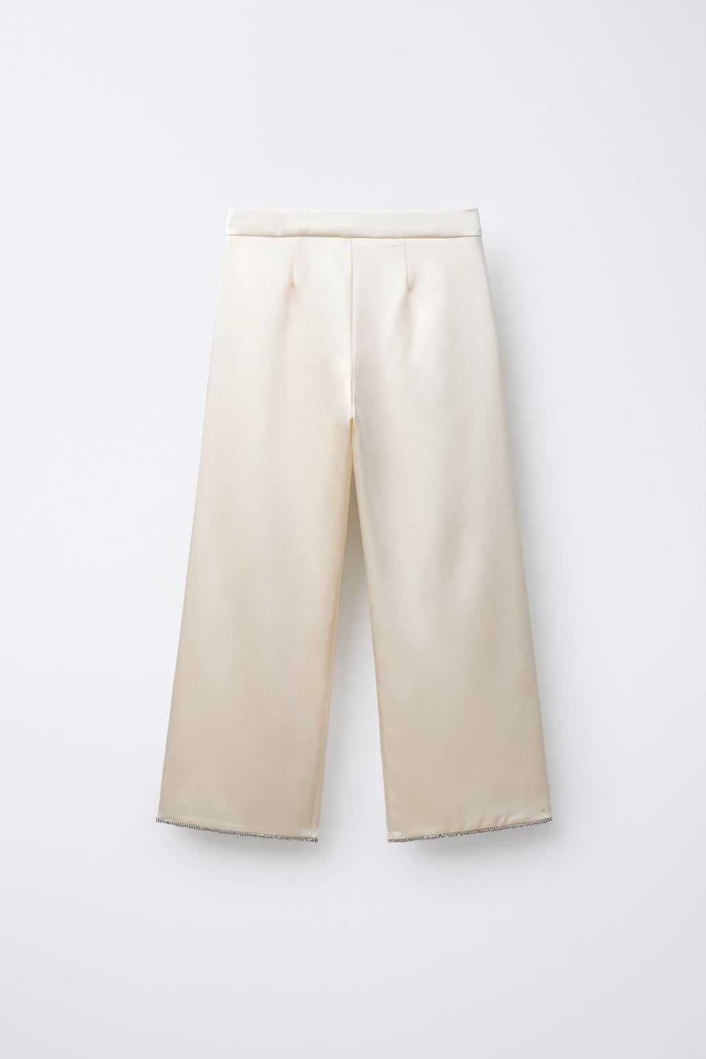 АТЛАСНЫЕ БРЮКИ С БЛЕСТКАМИ