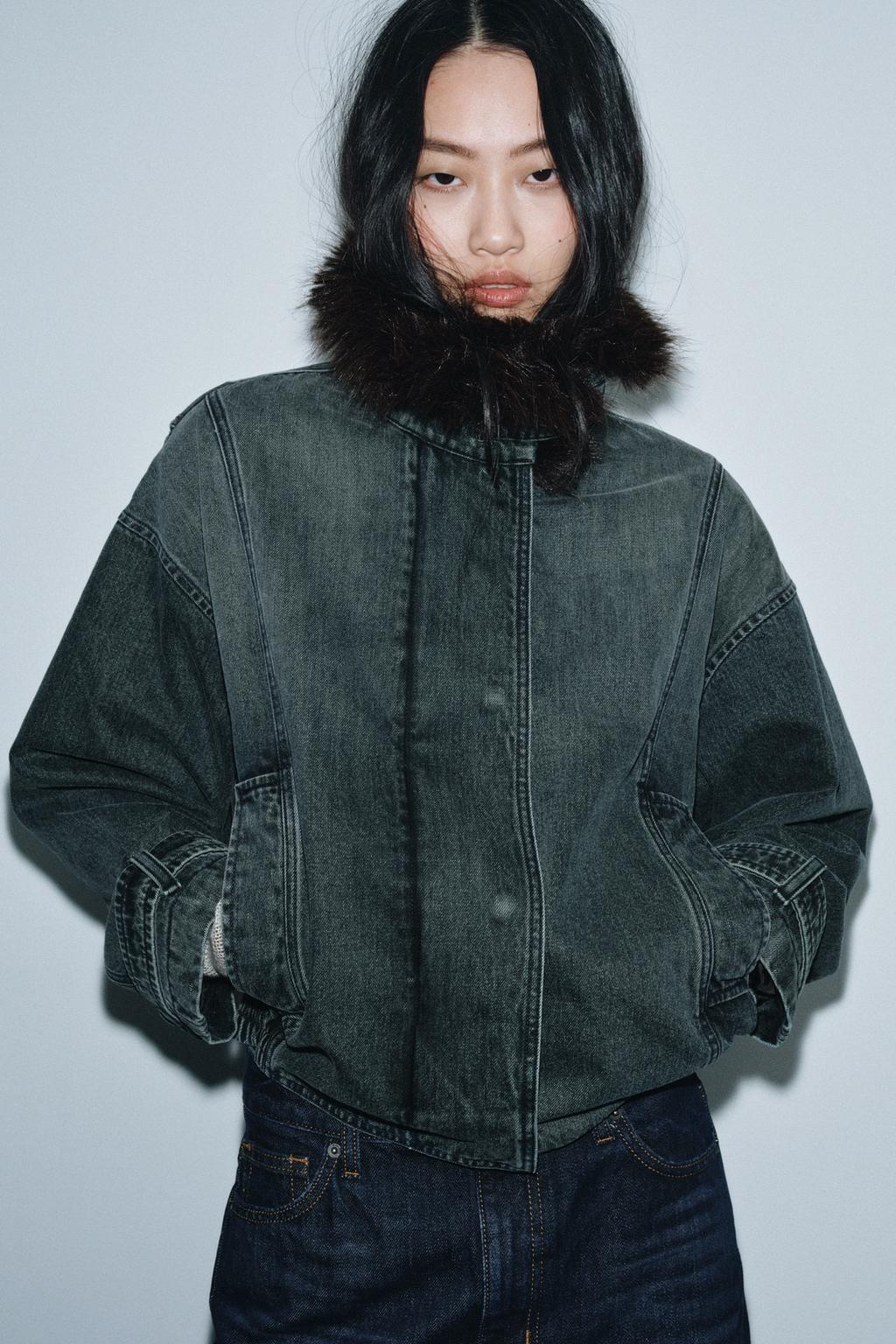 ДЖИНСОВАЯ КУРТКА-БОМБЕР — ZW COLLECTION