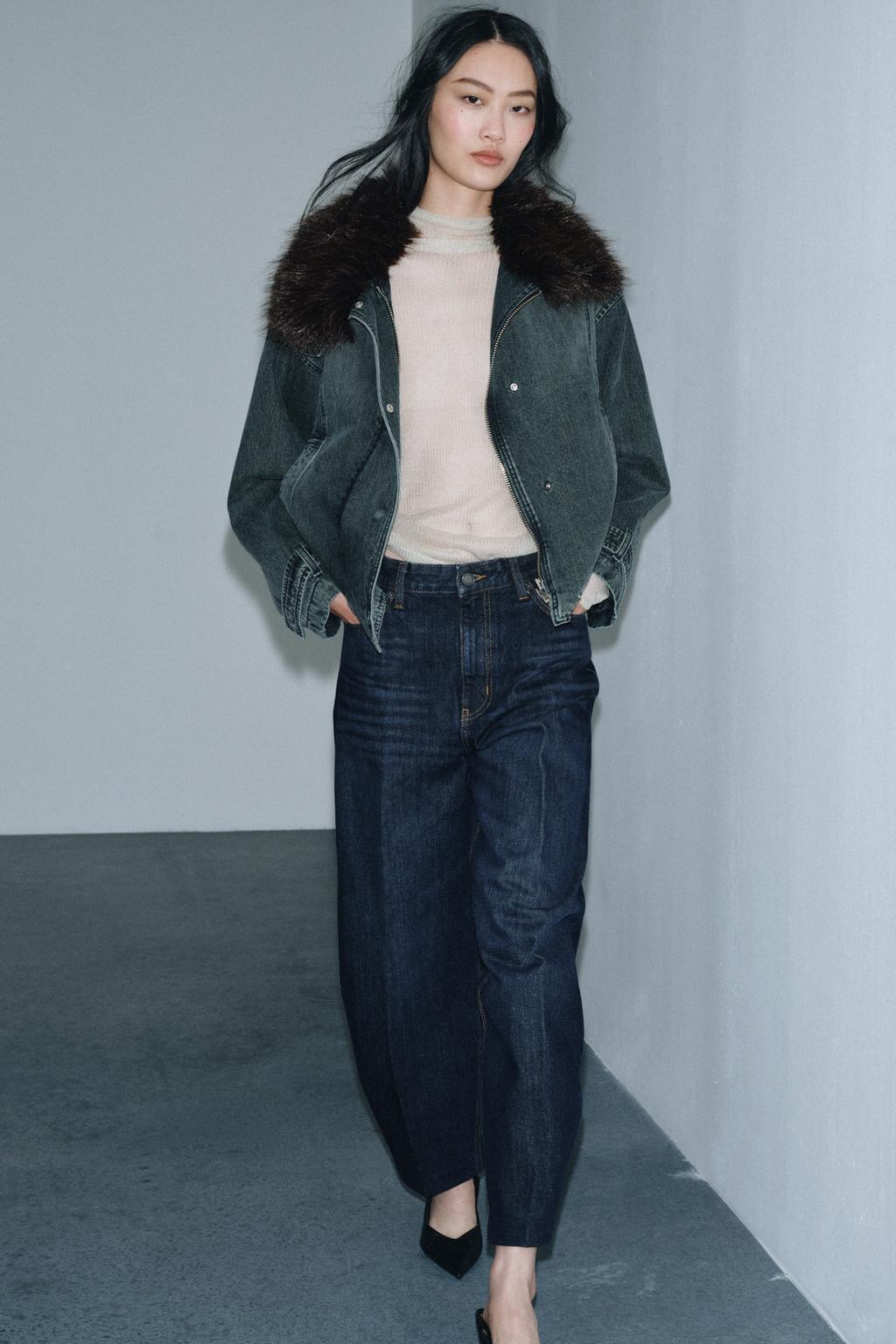 ДЖИНСОВАЯ КУРТКА-БОМБЕР — ZW COLLECTION