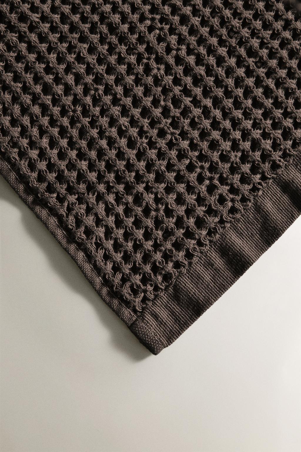 Хлопковое вафельное полотенце для ванны