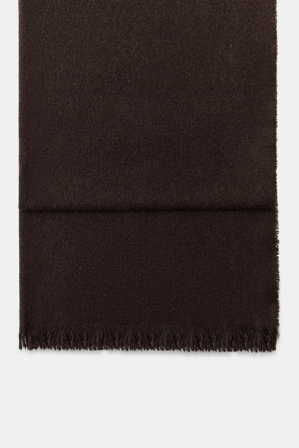 Однотонный шарф из шерсти