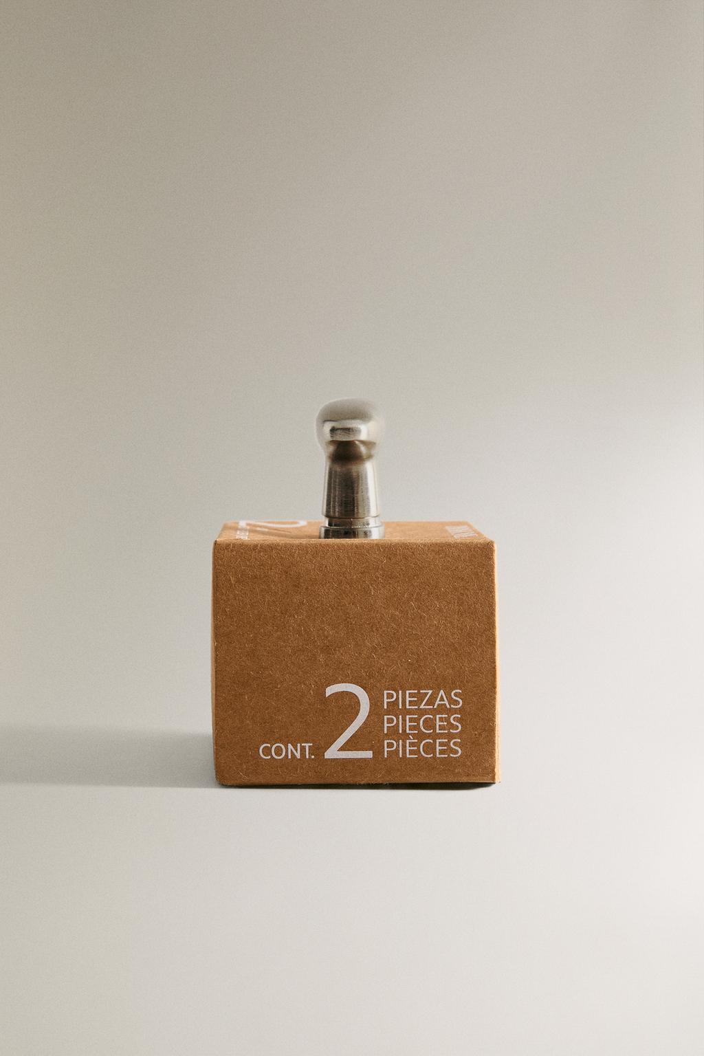 Набор блестящих металлических дверных ручек (набор из 2)