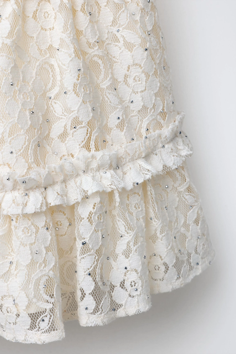 ЮБКА С ВОЛАНАМИ, ЦВЕТАМИ И БЛЁСТКАМИ