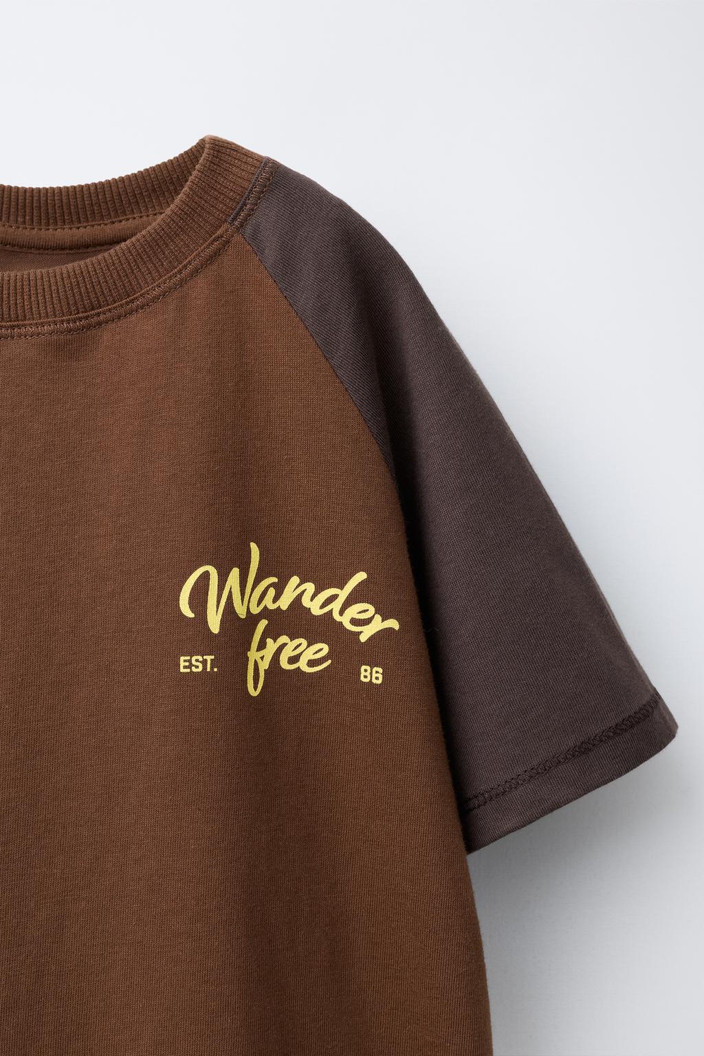 ФУТБОЛКА С РУКАВАМИ РЕГЛАН И НАДПИСЬЮ