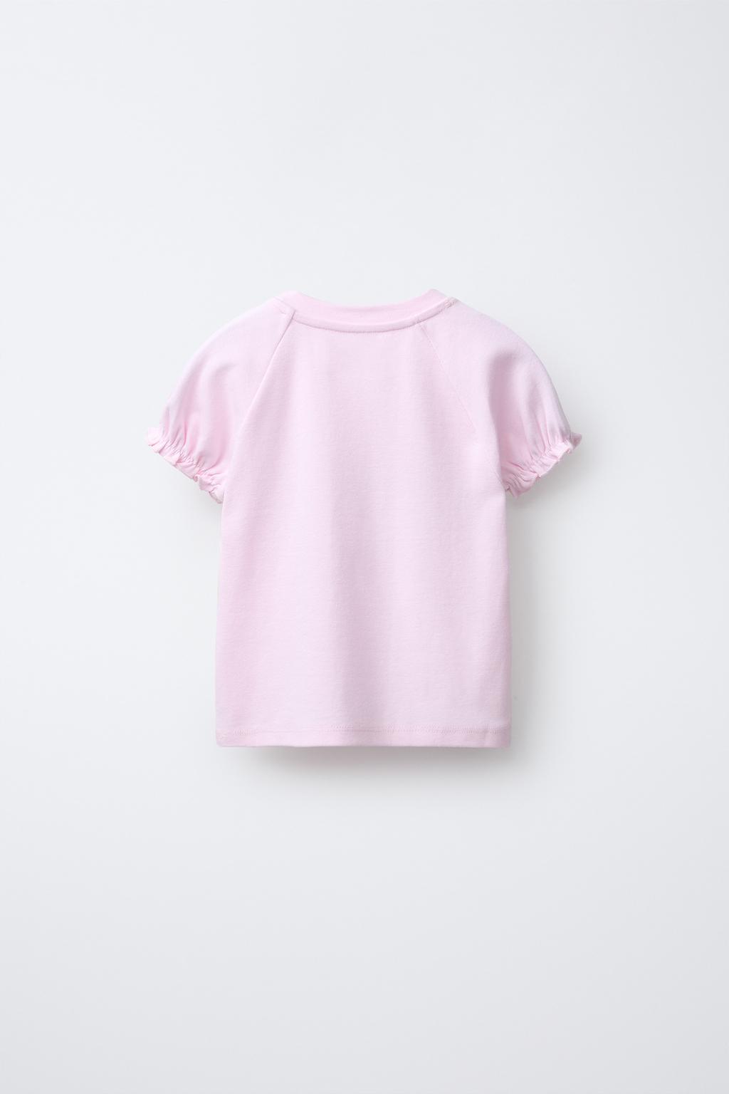 ФУТБОЛКА С ОБЪЕМНЫМИ РУКАВАМИ И НАДПИСЬЮ