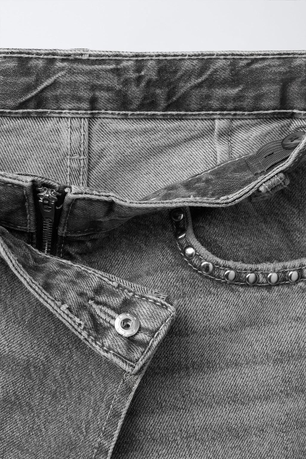 ЮБКА-ШОРТЫ С ЗАКЛЕПКАМИ