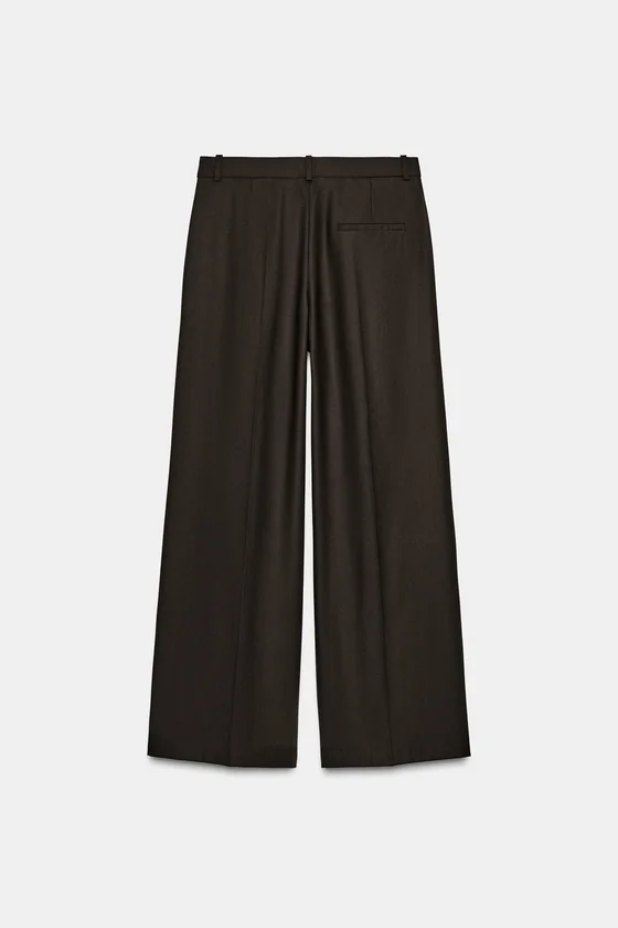 БРЮКИ WIDE LEG С ЗАЩИПАМИ — ZW COLLECTION