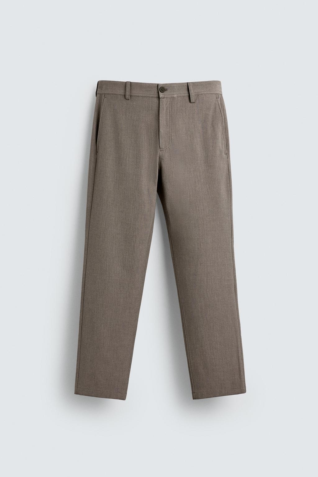 БРЮКИ КОМФОРТНОЙ ПОСАДКИ ИЗ РЕЛЬЕФНОЙ ТКАНИ