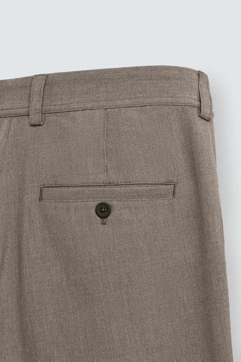 БРЮКИ КОМФОРТНОЙ ПОСАДКИ ИЗ РЕЛЬЕФНОЙ ТКАНИ