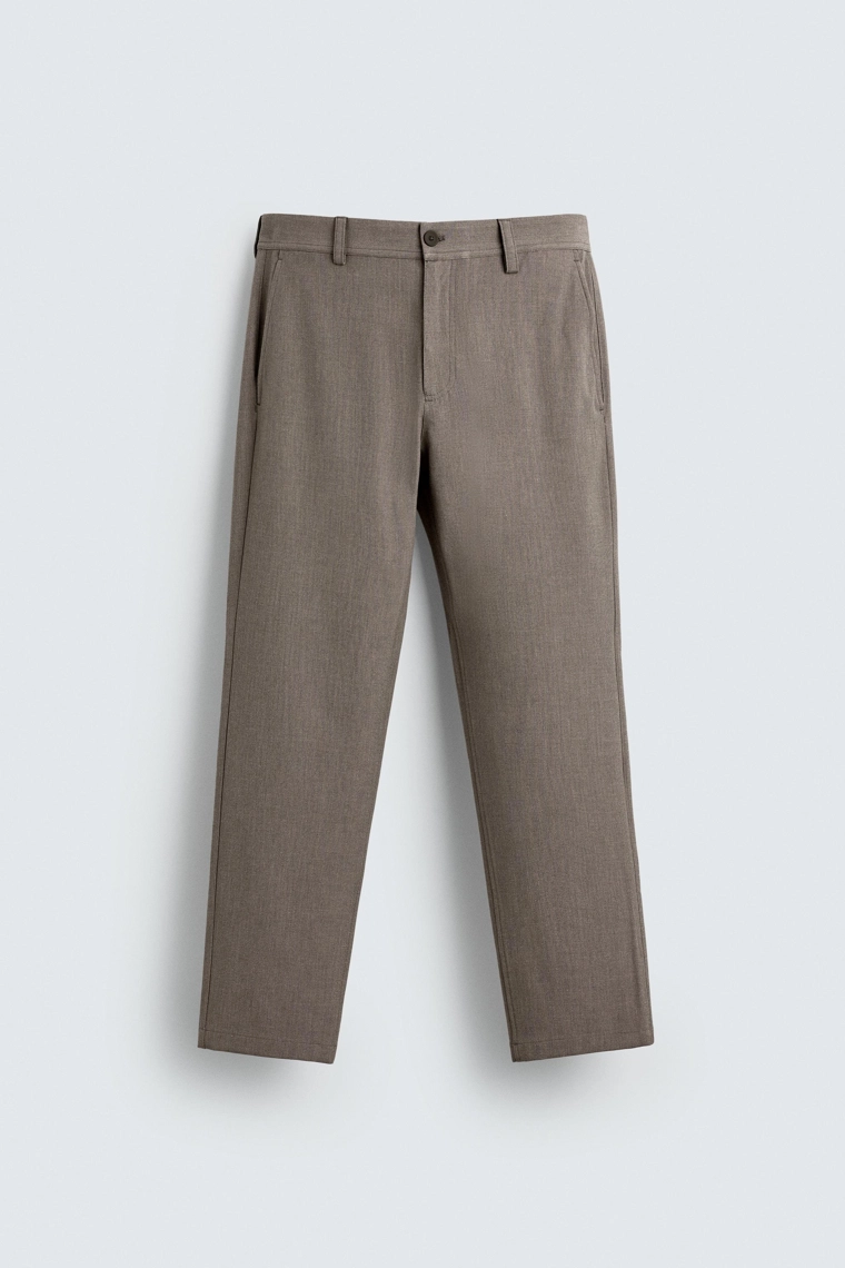 БРЮКИ КОМФОРТНОЙ ПОСАДКИ ИЗ РЕЛЬЕФНОЙ ТКАНИ