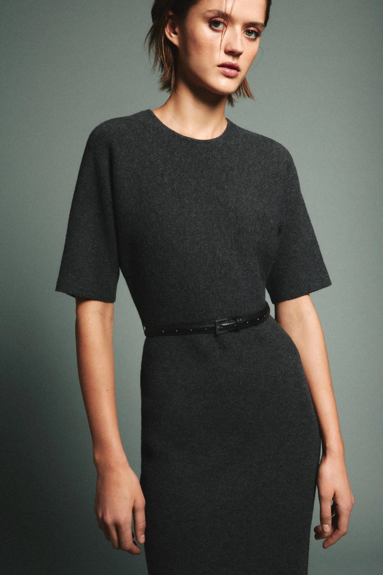 ПЛАТЬЕ МИДИ С ПОЯСОМ