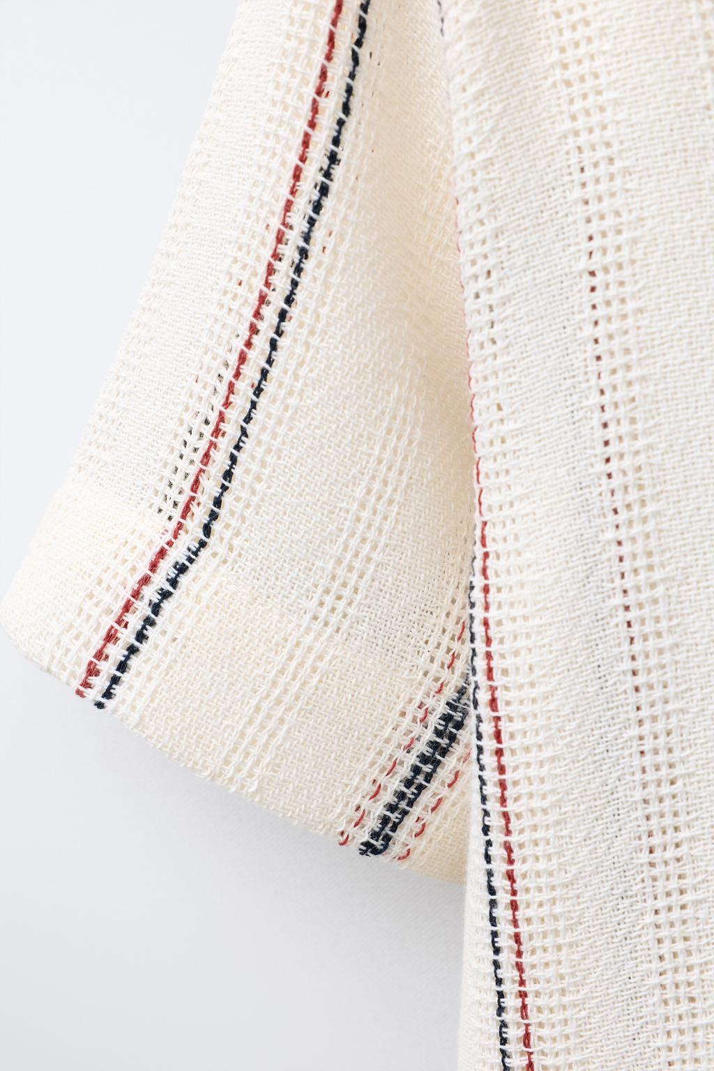 РУБАШКА В ДЕРЕВЕНСКОМ СТИЛЕ В ТКАНУЮ ПОЛОСКУ