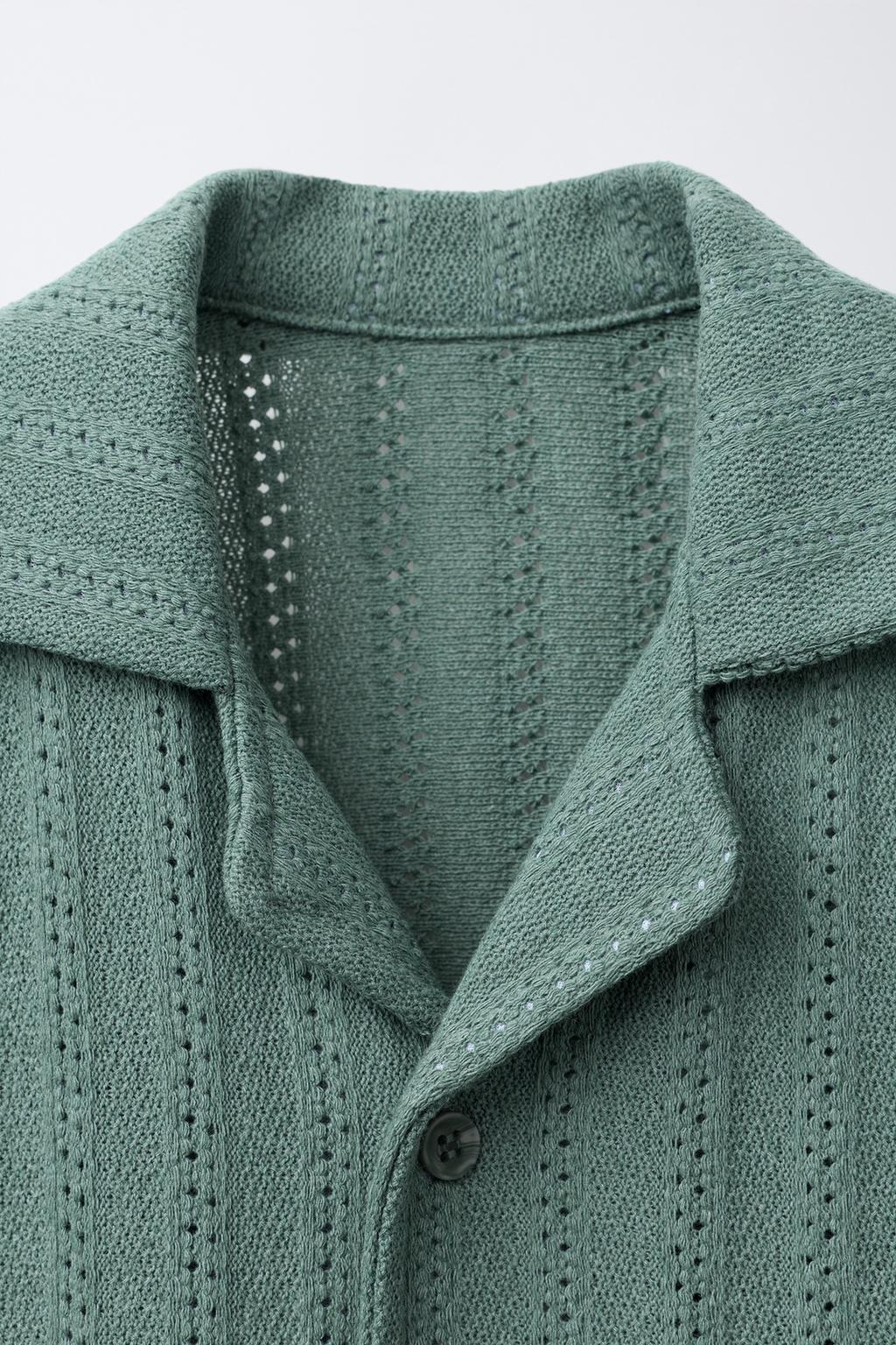 РУБАШКА БОУЛИНГ ИЗ ТРИКОТАЖНОЙ ТКАНИ