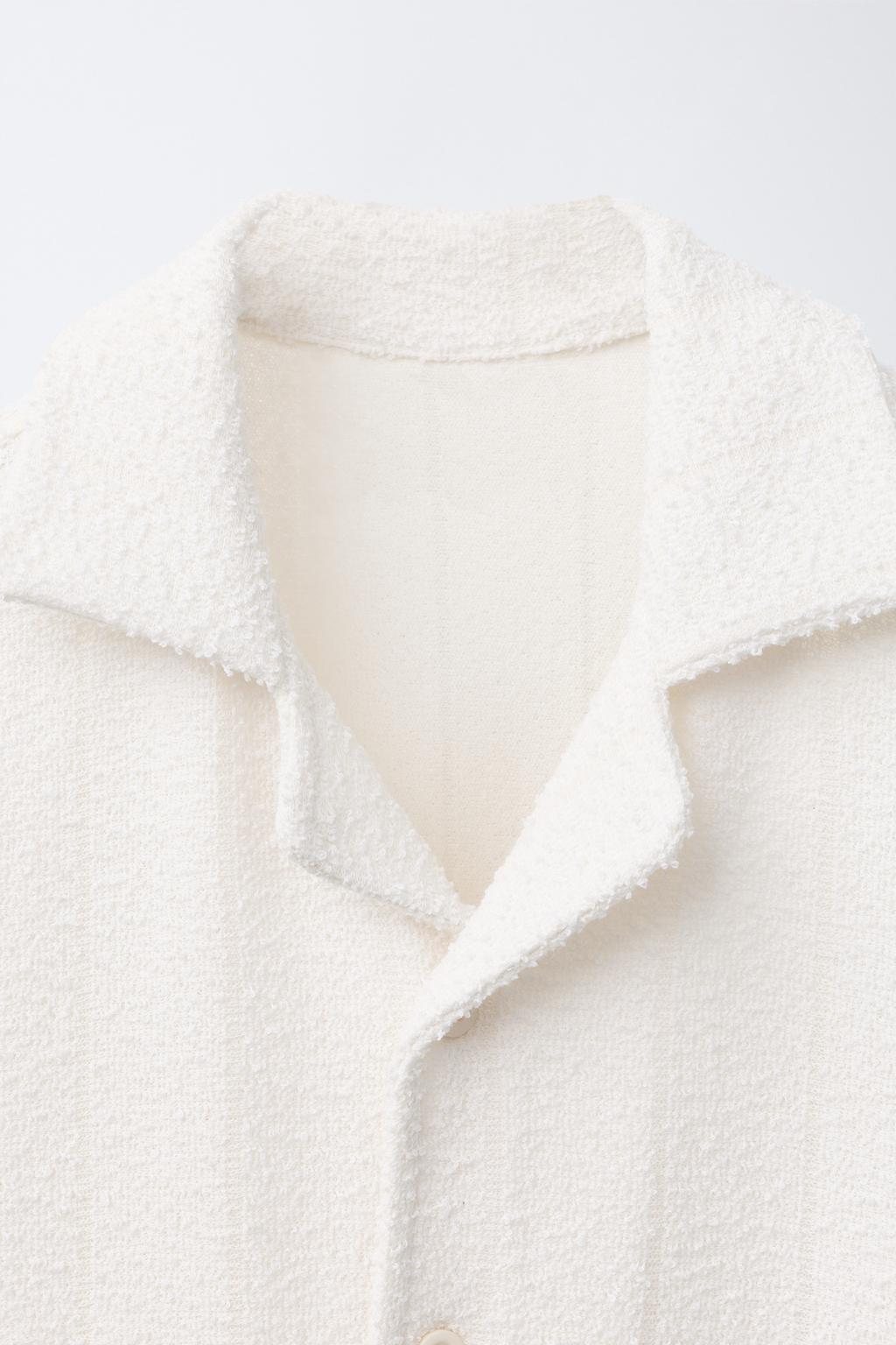 РУБАШКА БОУЛИНГ ИЗ РЕЛЬЕФНОЙ ТКАНИ