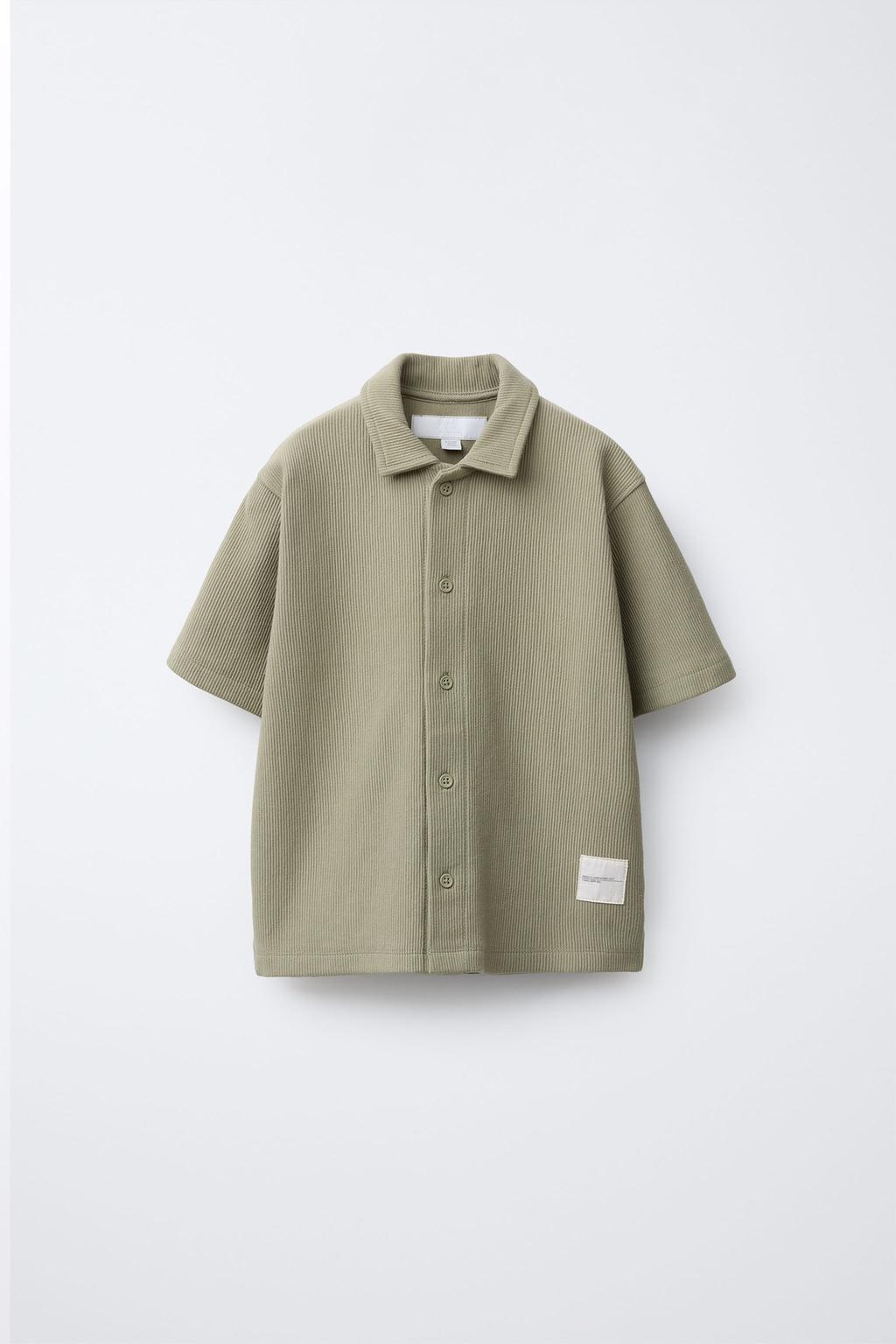 КОМПЛЕКТ ИЗ РУБАШКИ И БРЮК ИЗ ТКАНИ ОТТОМАН С НАШИВКОЙ