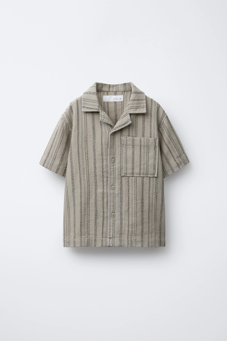 ФАКТУРНАЯ РУБАШКА В ПОЛОСКУ