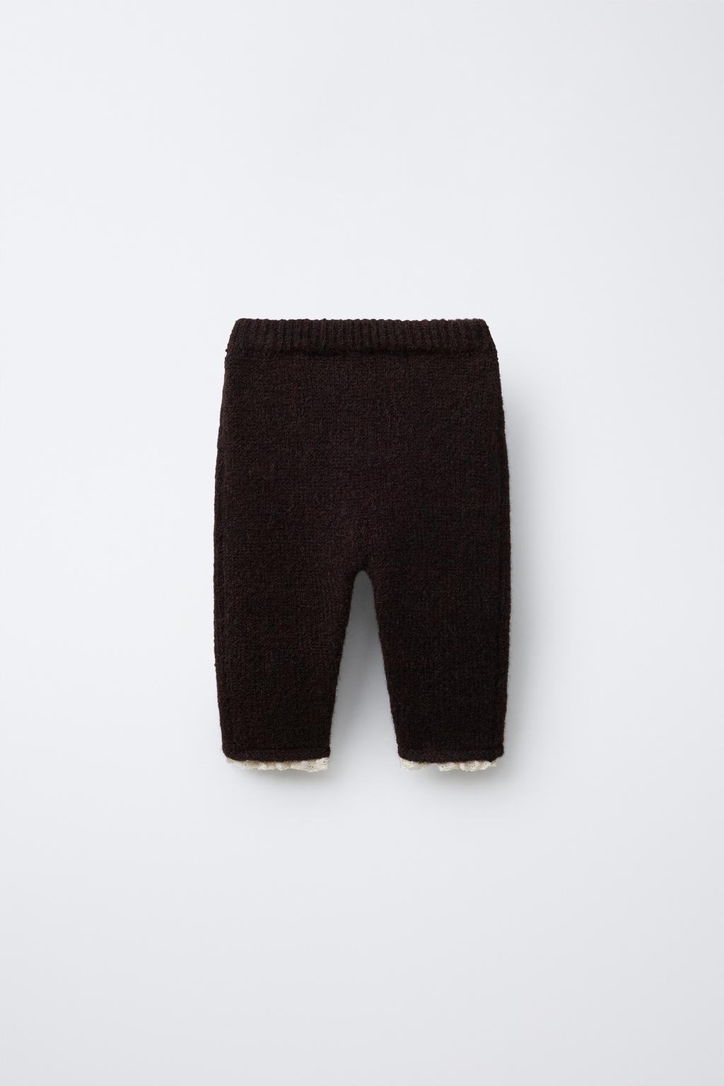 ТРИКОТАЖНЫЕ ЛЕГИНСЫ С КРУЖЕВОМ