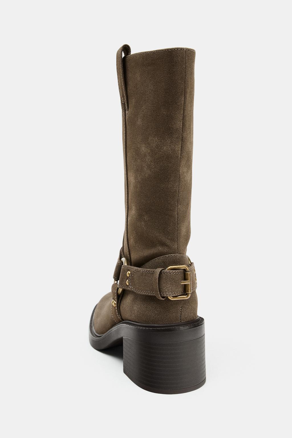 БАЙКЕРСКИЕ БОТИЛЬОНЫ НА КАБЛУКЕ