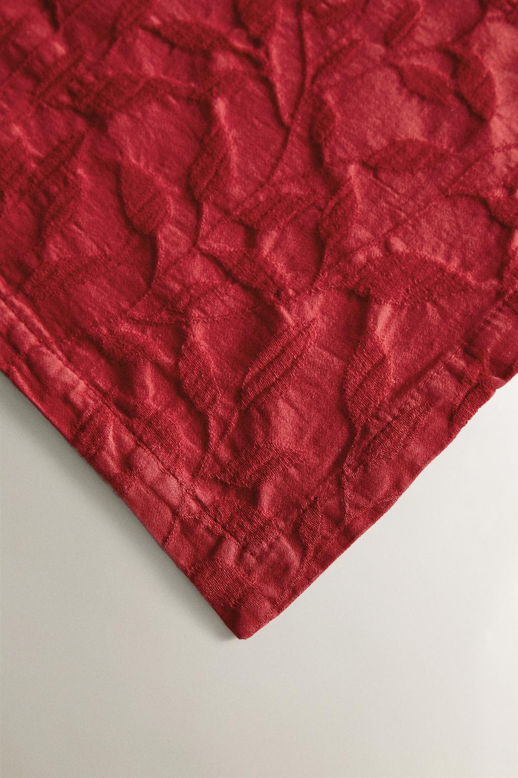 Набор салфеток из джаккарда с рождественской веточкой (набор из 2 штук)