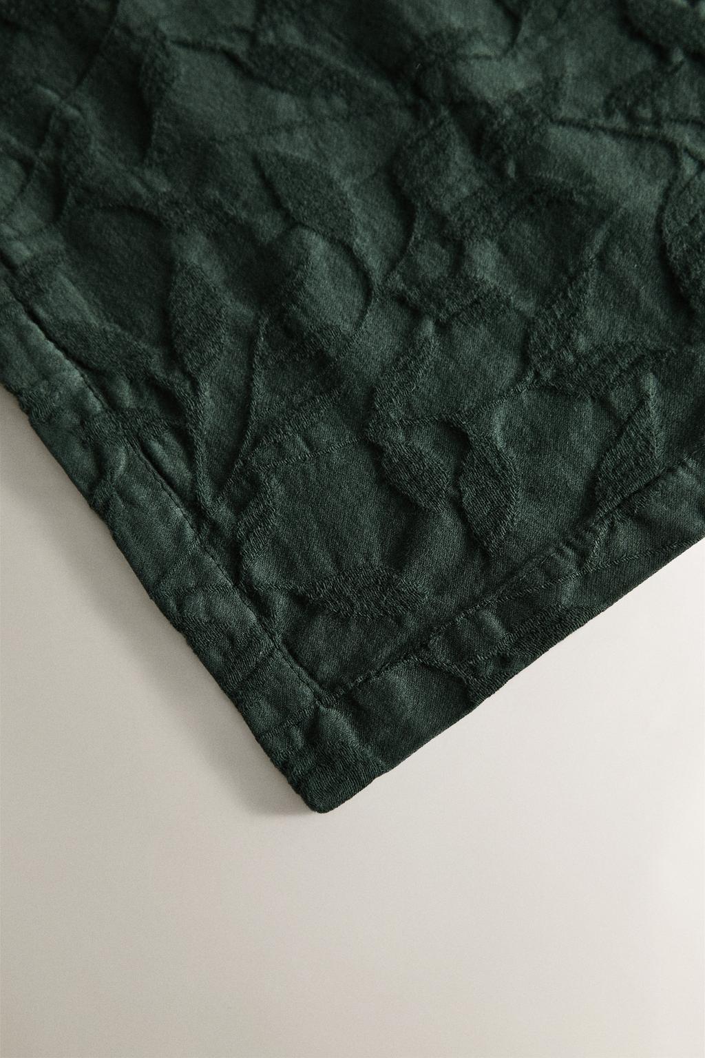 Рождественский хлопковый скатерть с жаккардовым узором веток