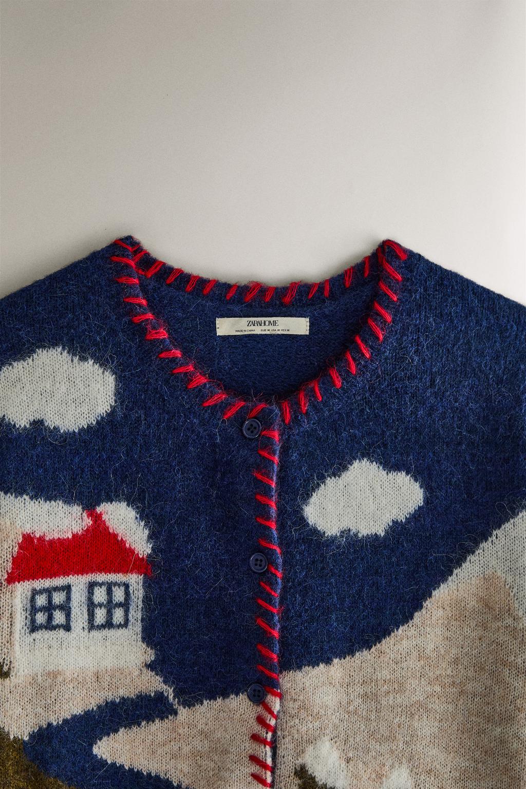 Кардиган с зимним пейзажем