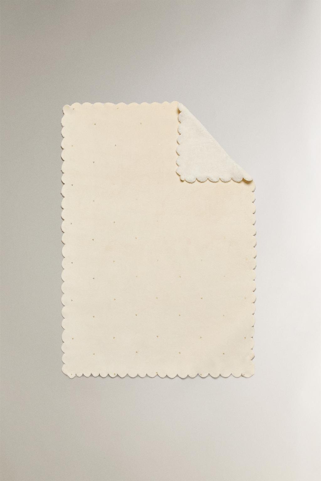 Мягкое покрывало для младенцев с вышивкой и блеском