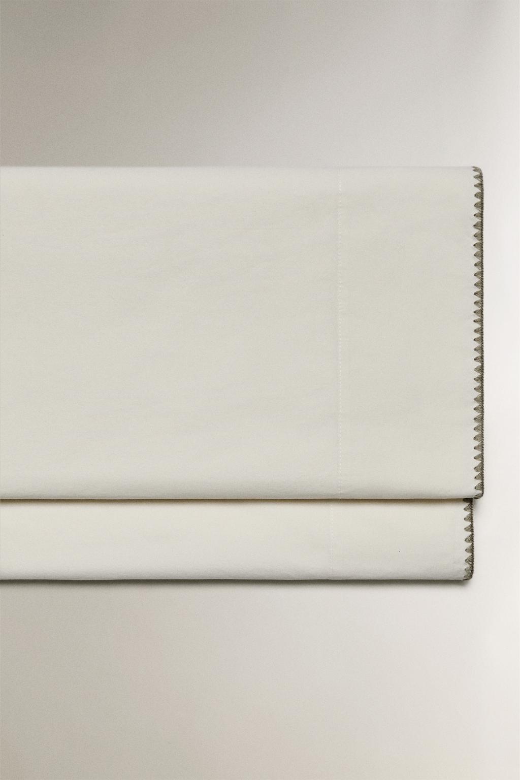 Детский хлопковый простынь с традиционным узором из столбиков без накида