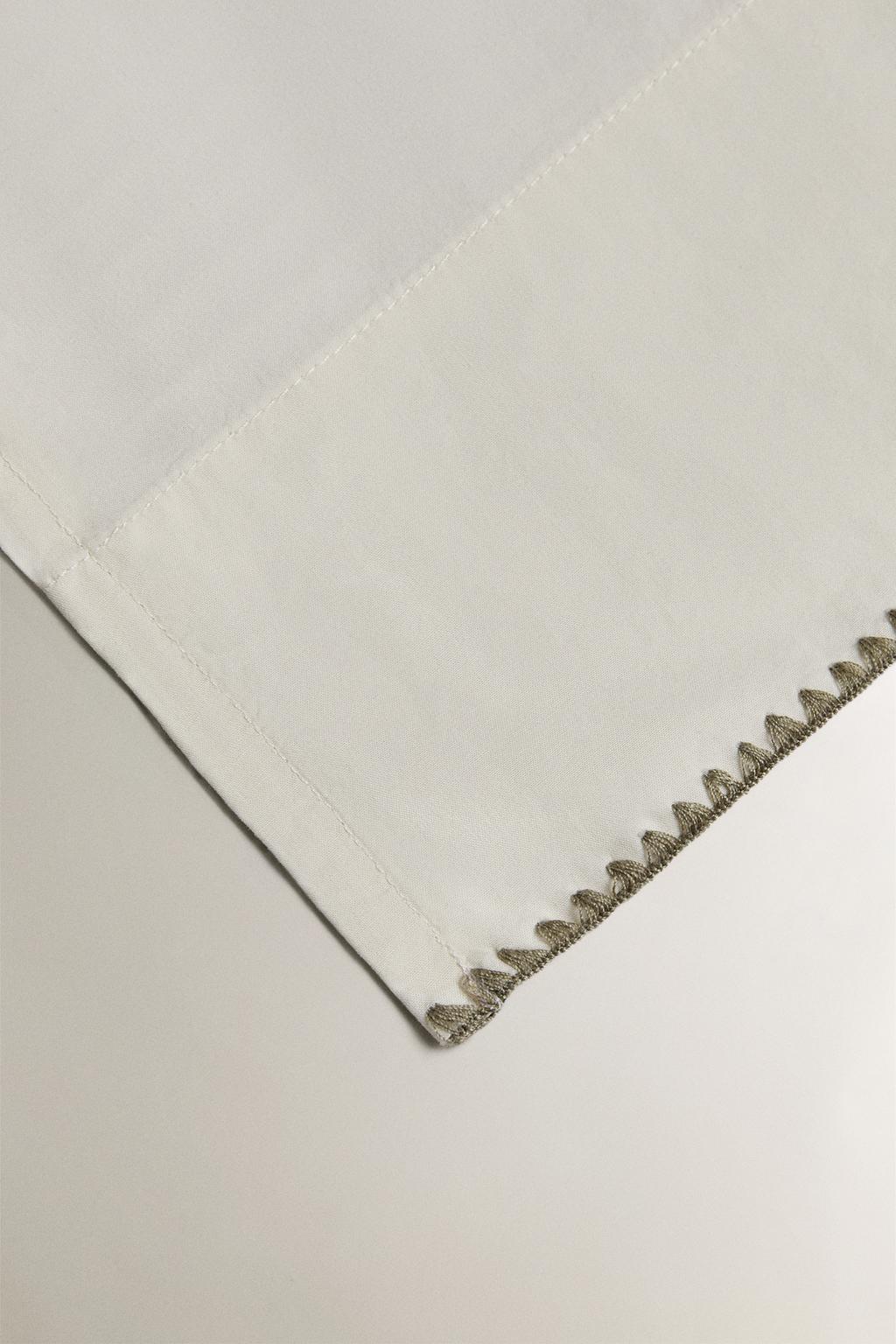 Детский хлопковый простынь с традиционным узором из столбиков без накида