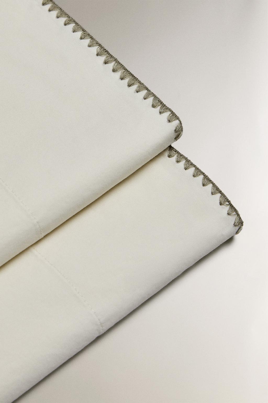 Детский хлопковый простынь с традиционным узором из столбиков без накида