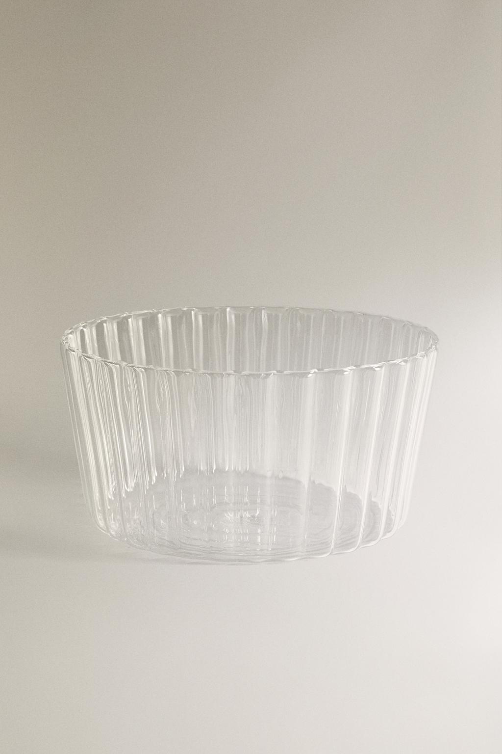 Салатник из волнового боросиликатного стекла