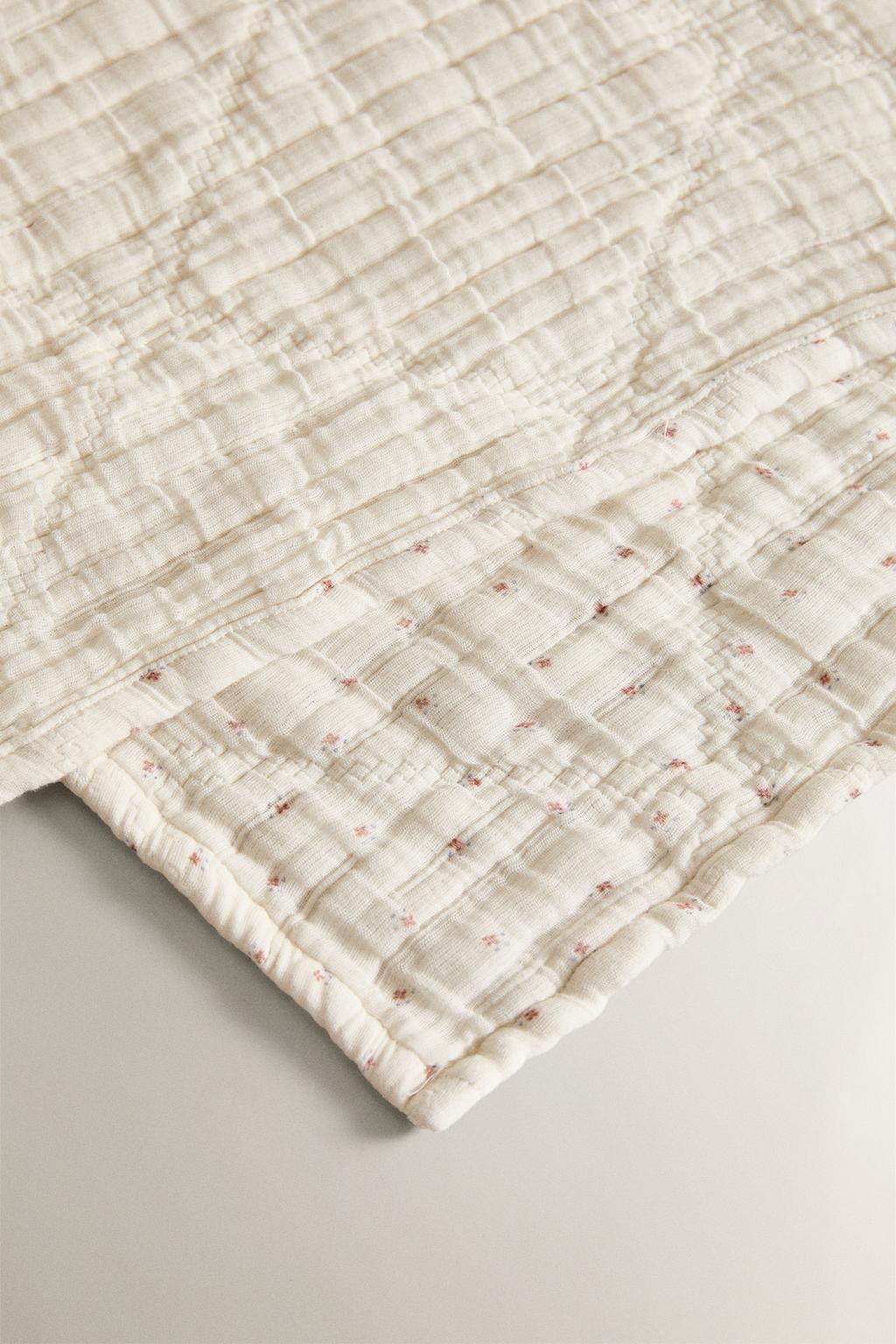 Детское одеяло из муслина с цветочным узором