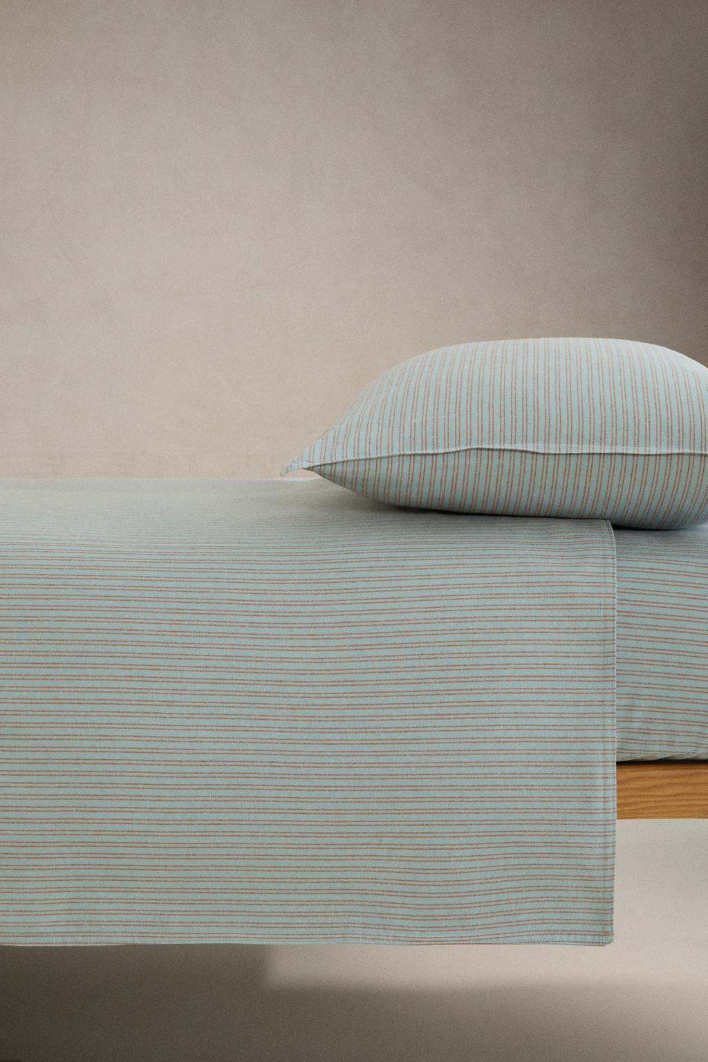 Детский приталенный плотный простынь в полоску