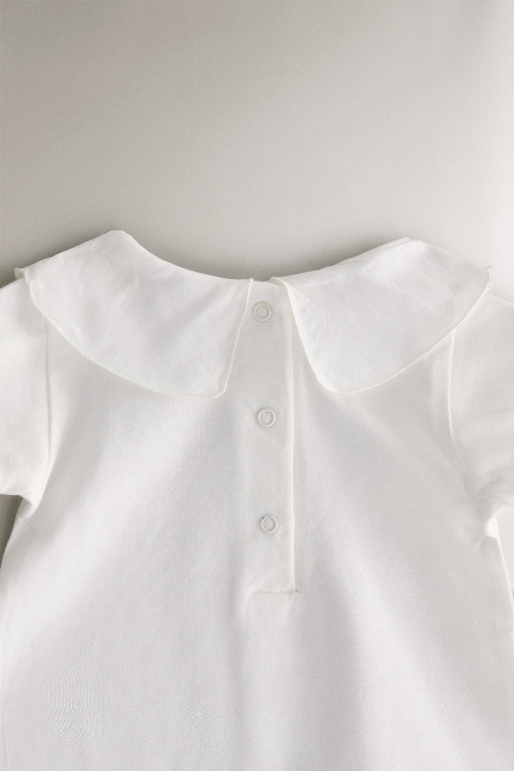 Короткий комбинезон для младенцев с вышитым слоном