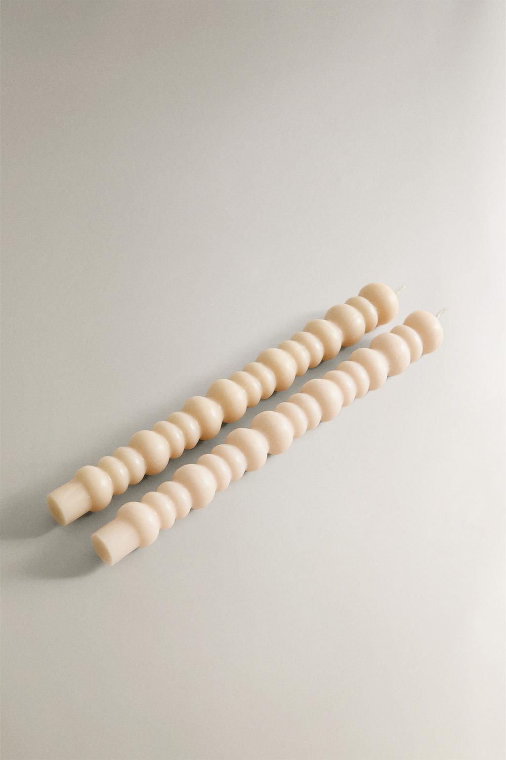 Набор декоративных волнообразных свечей (набор из 2)