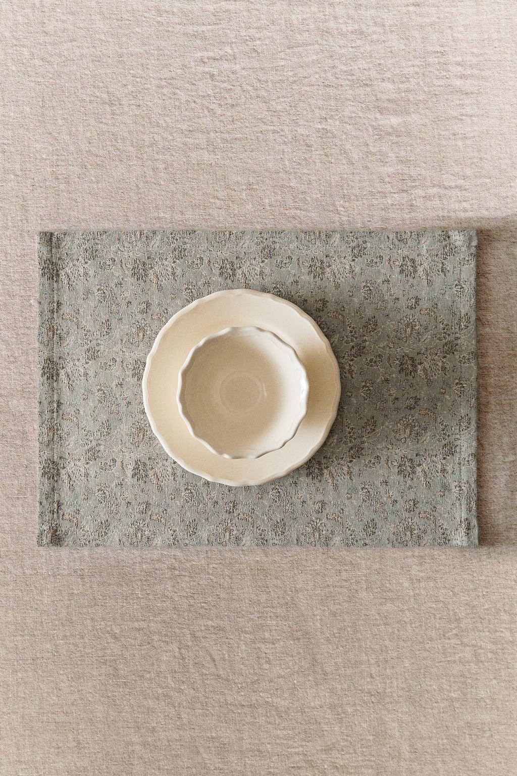 Салфетка с цветочным жаккардовым узором