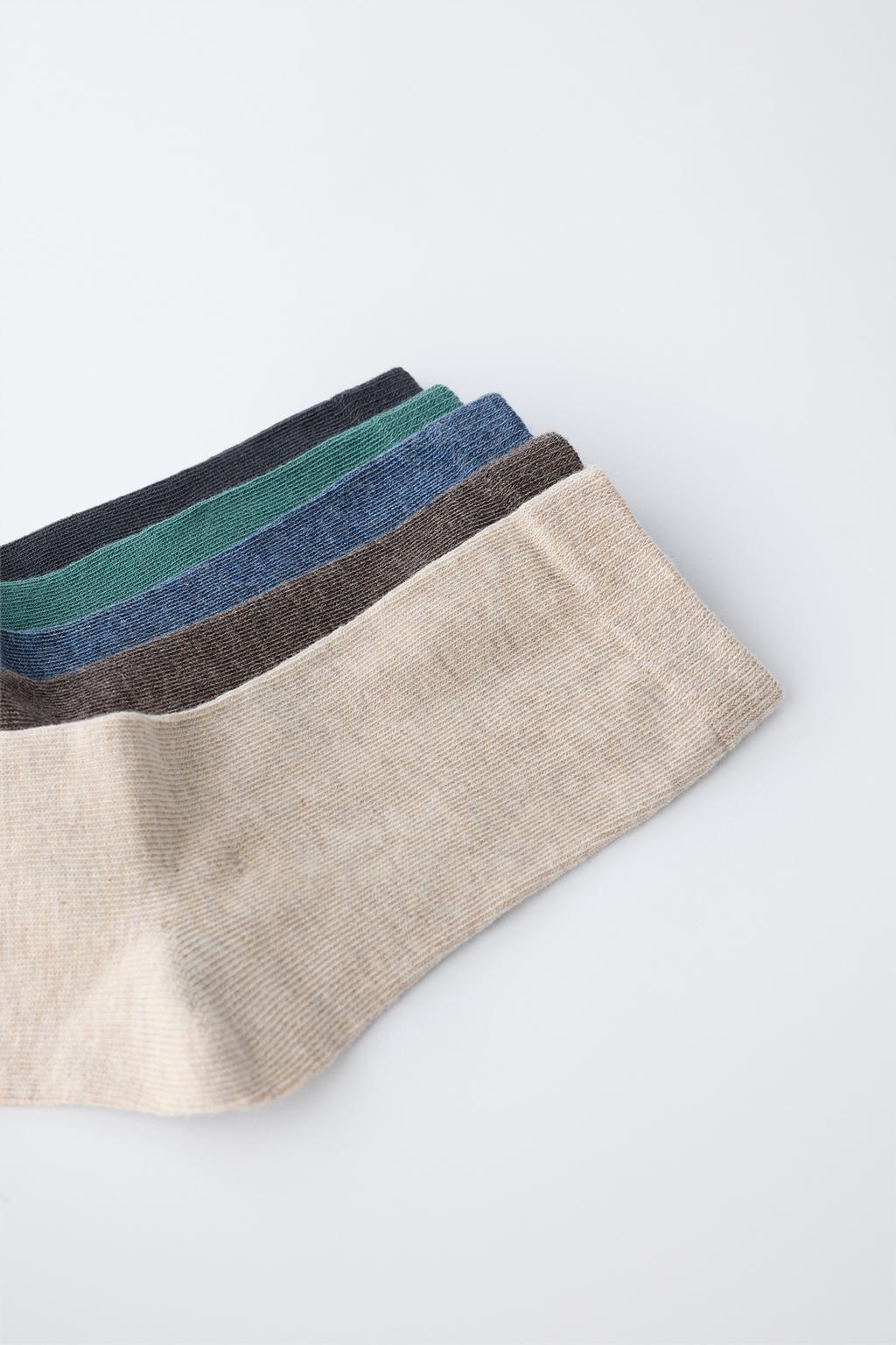 НАБОР ИЗ 5 ПАР ОДНОТОННЫХ ВЫСОКИХ НОСКОВ