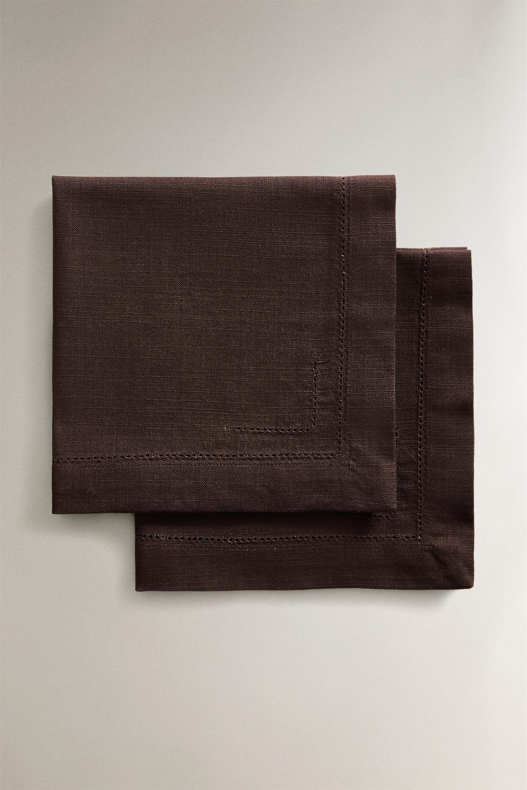 Набор хлопковых салфеток с двойной стёжкой (набор из 2)