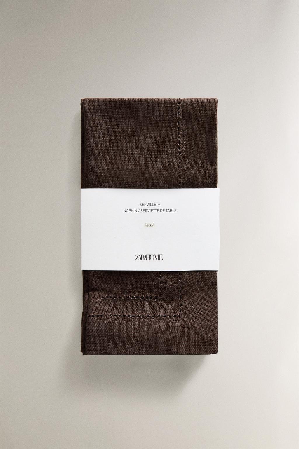 Набор хлопковых салфеток с двойной стёжкой (набор из 2)