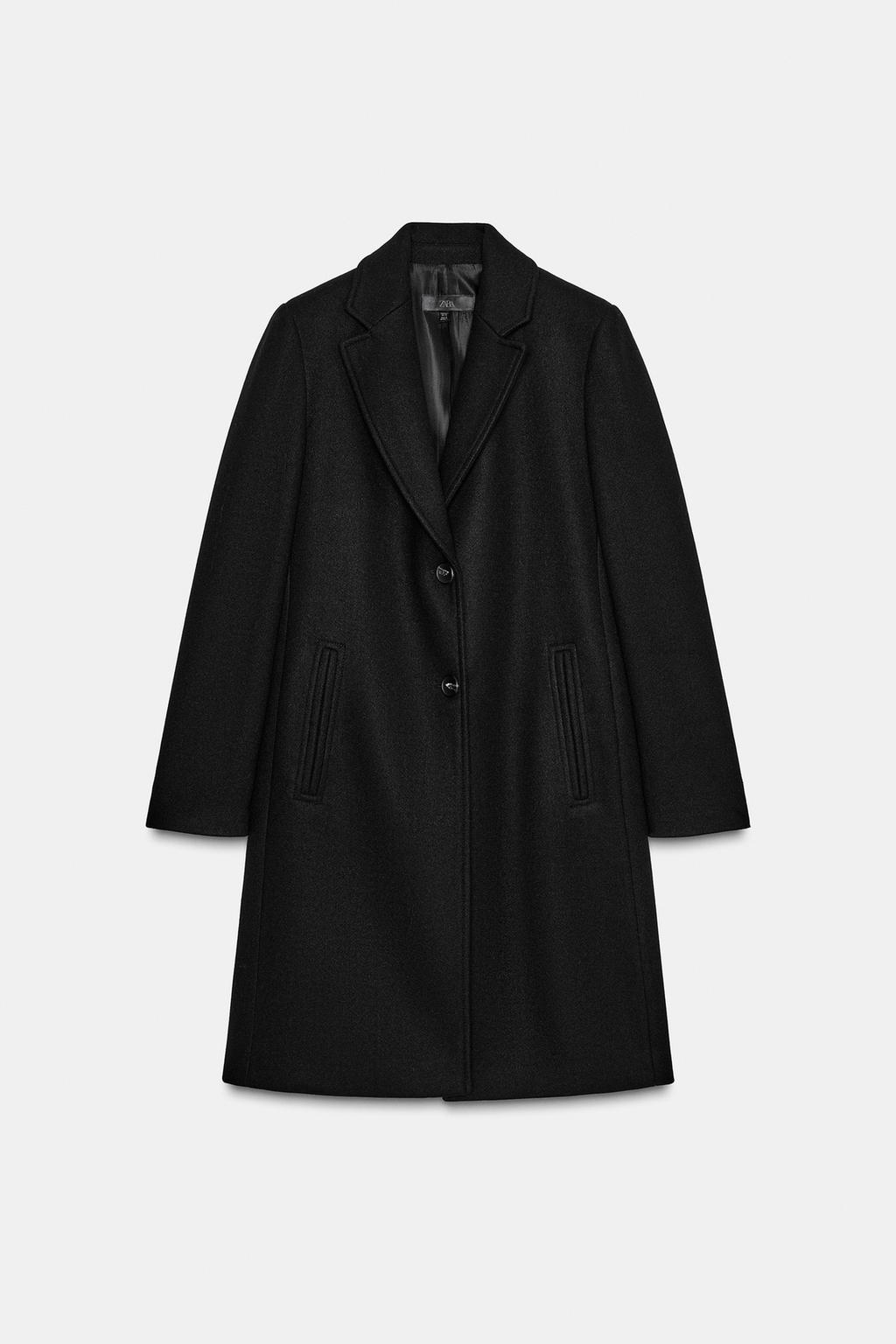 ПАЛЬТО ИЗ МЯГКОЙ ТКАНИ С ПОДПЛЕЧНИКАМИ